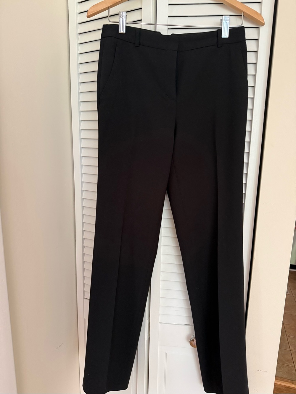 BCBGMaxAzria Black Straight-Leg Dress Trousers